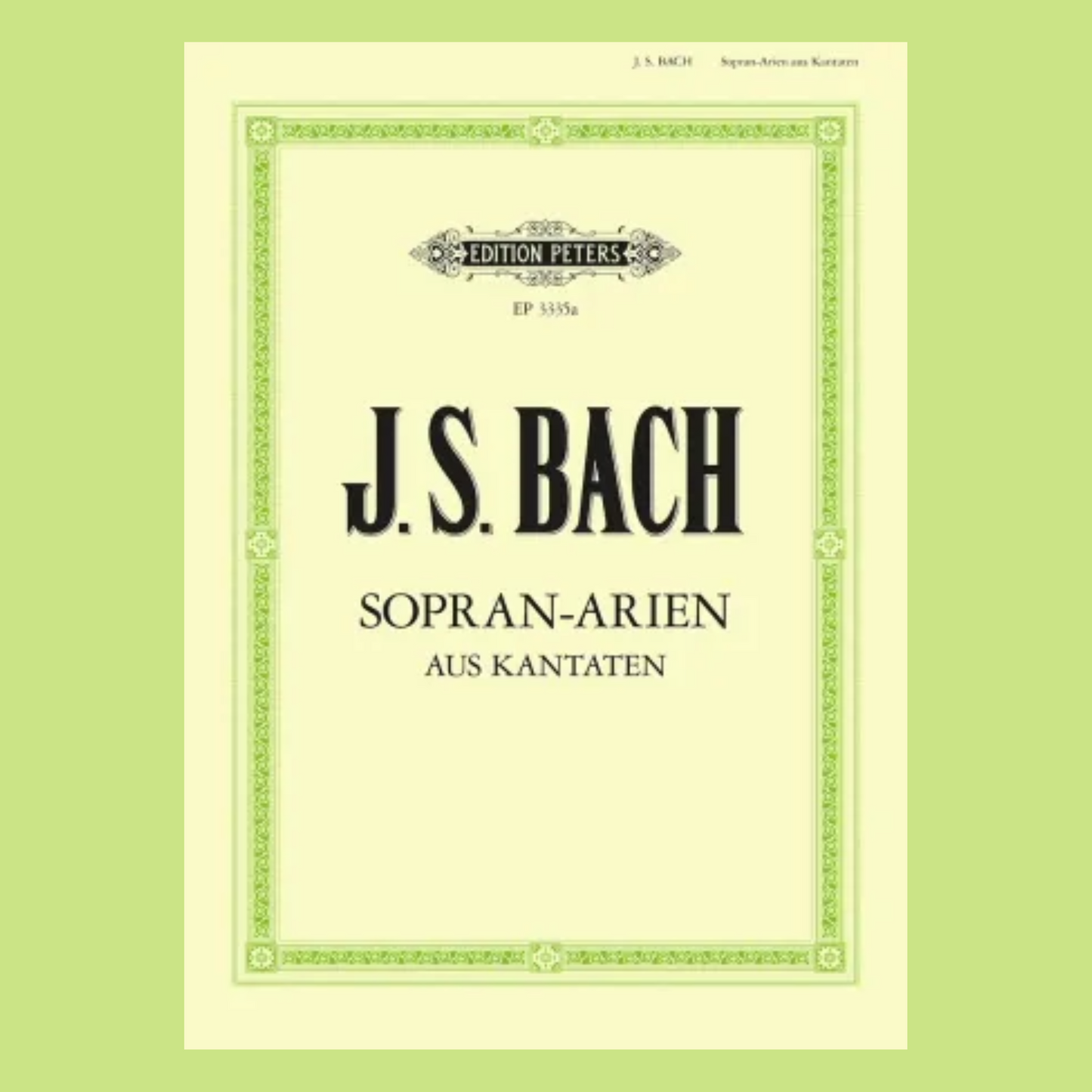 JS Bach - 15 Soprano Arias from Cantatas Book with Piano Accompaniment