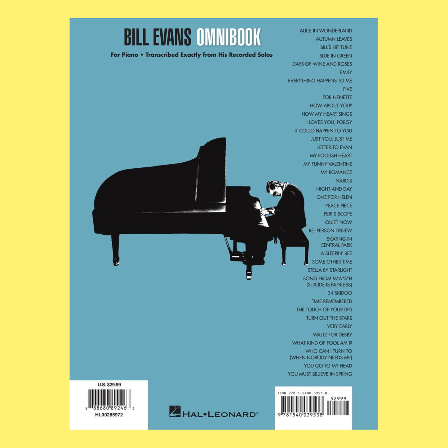 Bill Evans Omnibook for Piano (40 Songs)