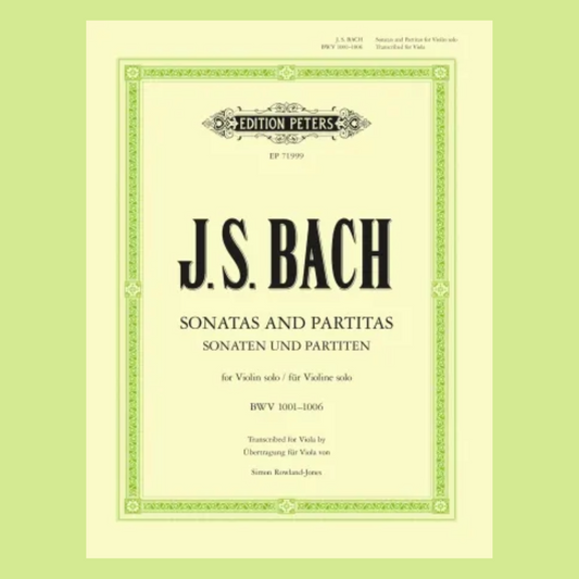 J.S Bach - Sonatas and Partitas for Viola Solo BWV 1001-1006 Book