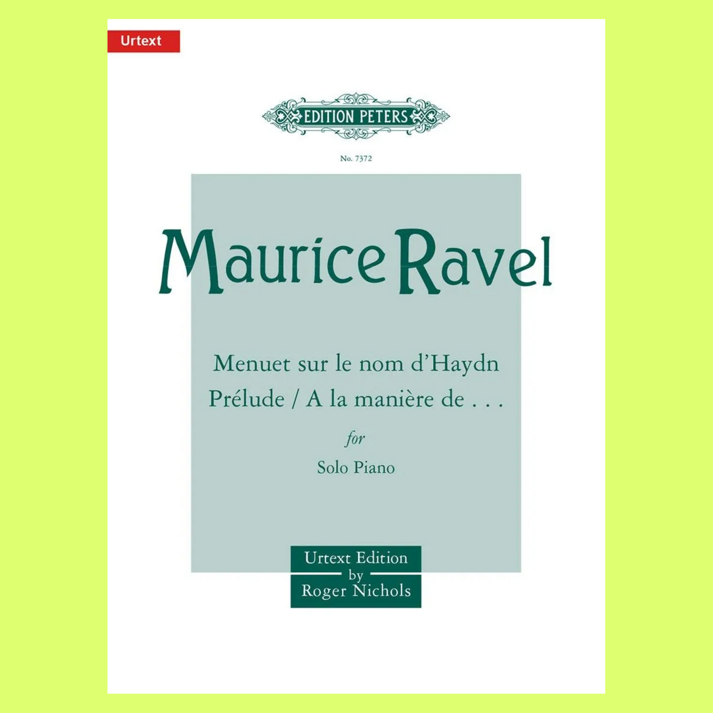 Maurice Ravel - Album Of Shorter Pieces For Piano Book