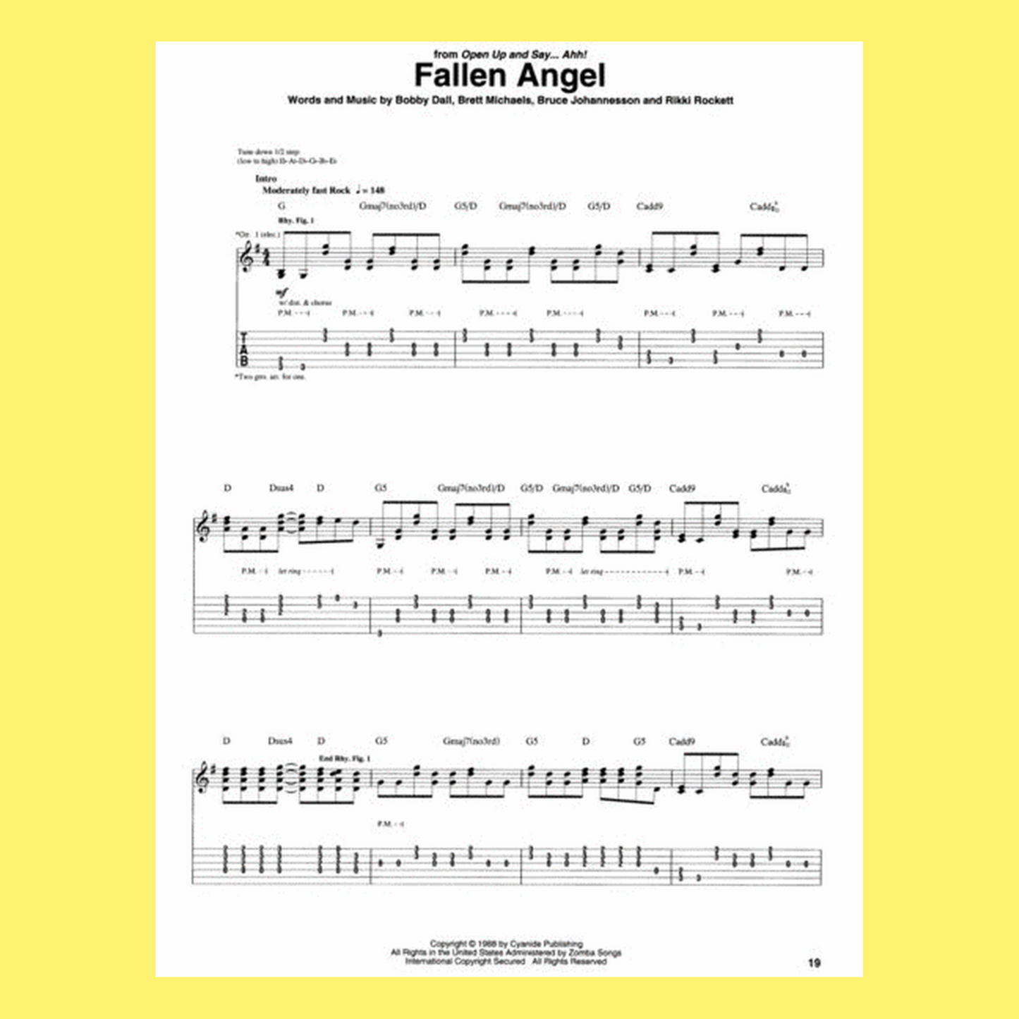 The Best Of Poison Guitar Tab Book