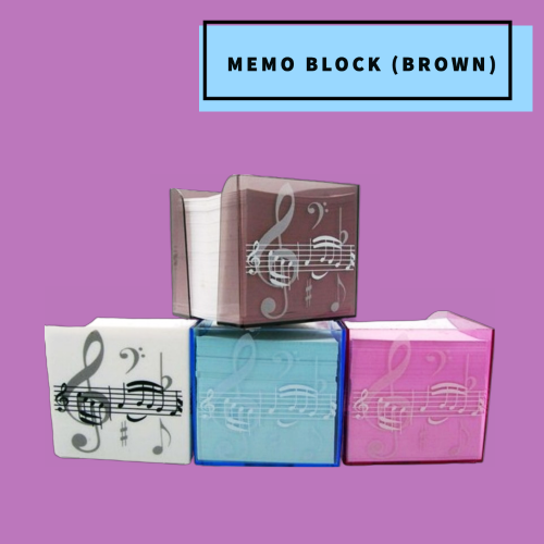 Treble Clef Memo Note Block (Brown)