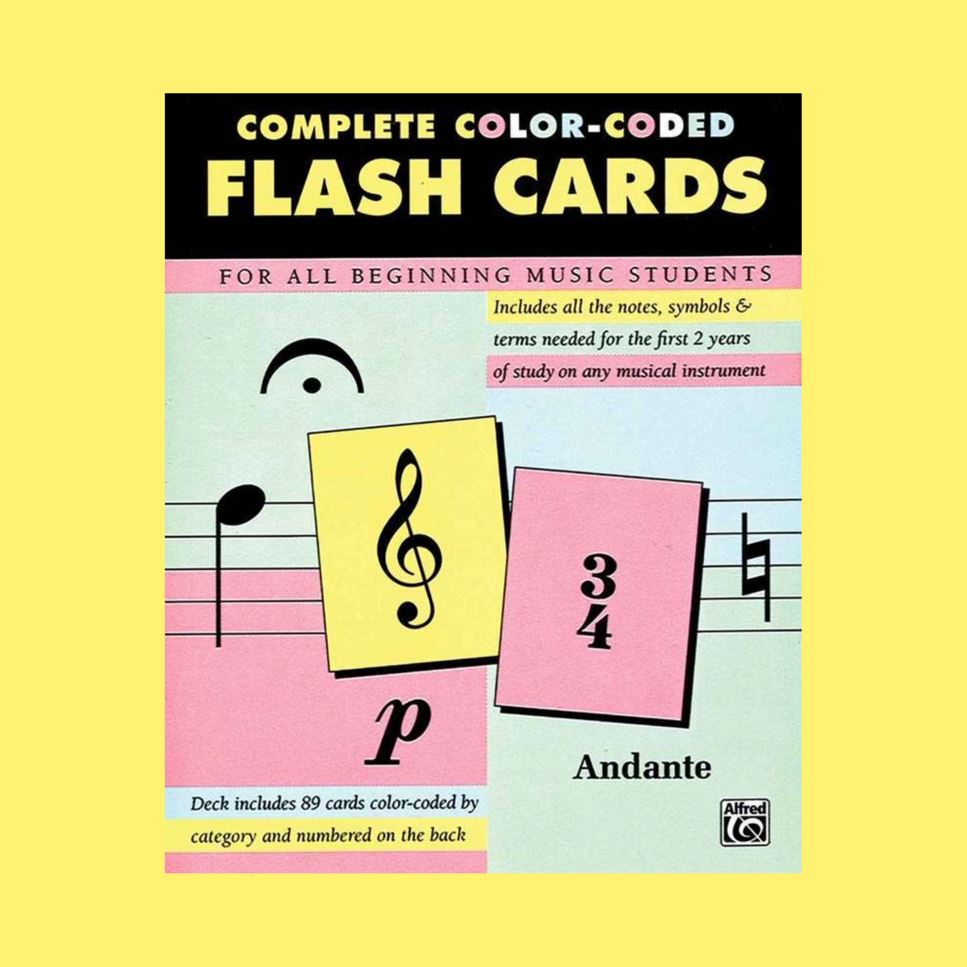 Alfred's Complete Colour Coded Flash Cards - For All Beginning Music Students