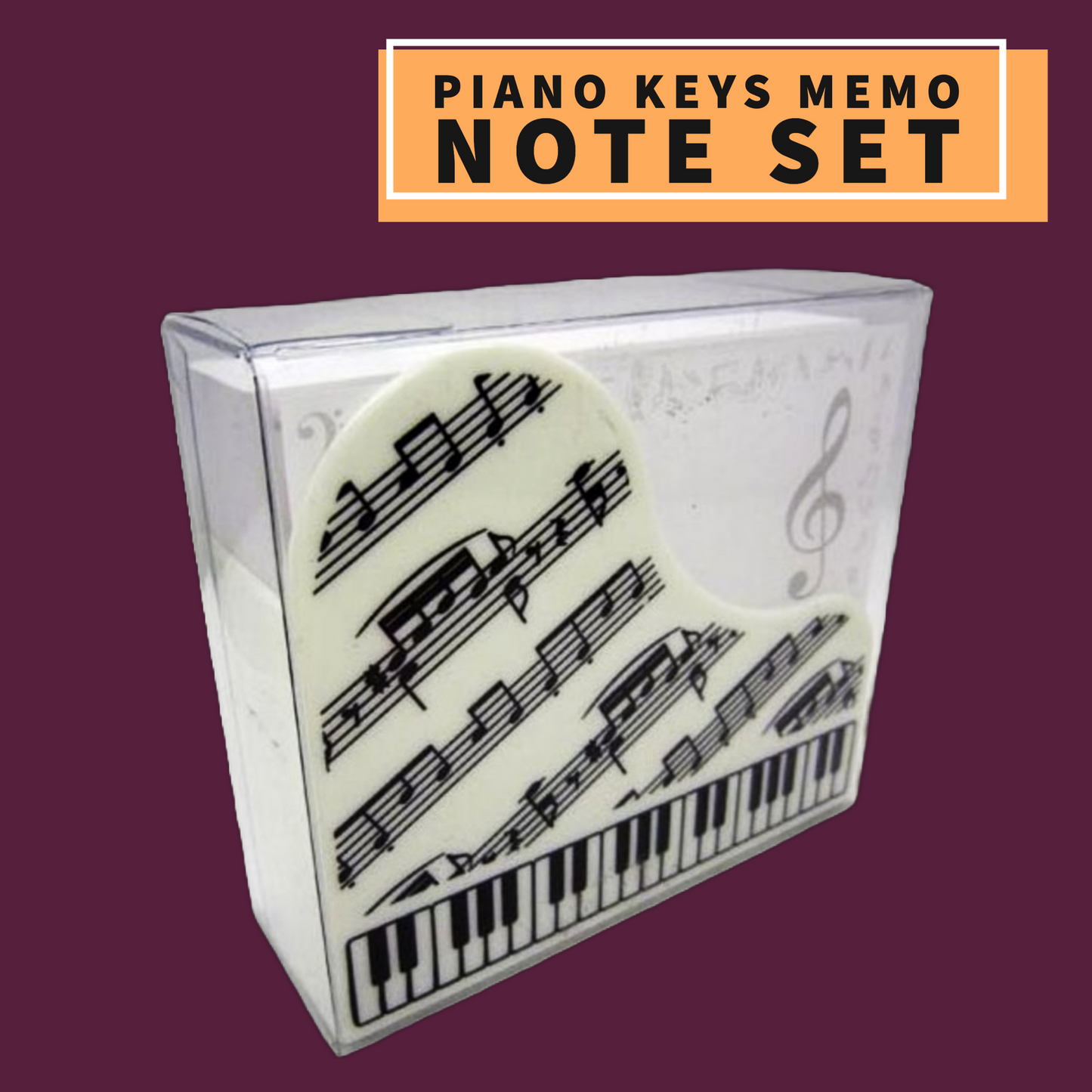 Piano Keys & Sheet Music Memo Note Set Giftware