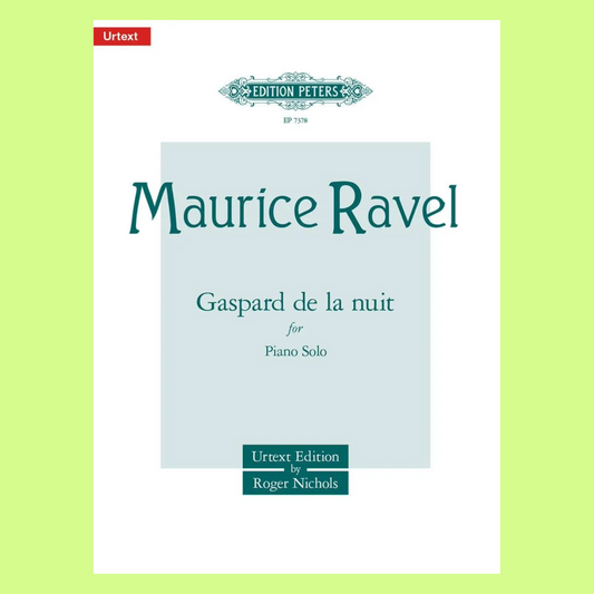 Maurice Ravel - Gaspard De La Nuit Piano Book (Urtext Edition)