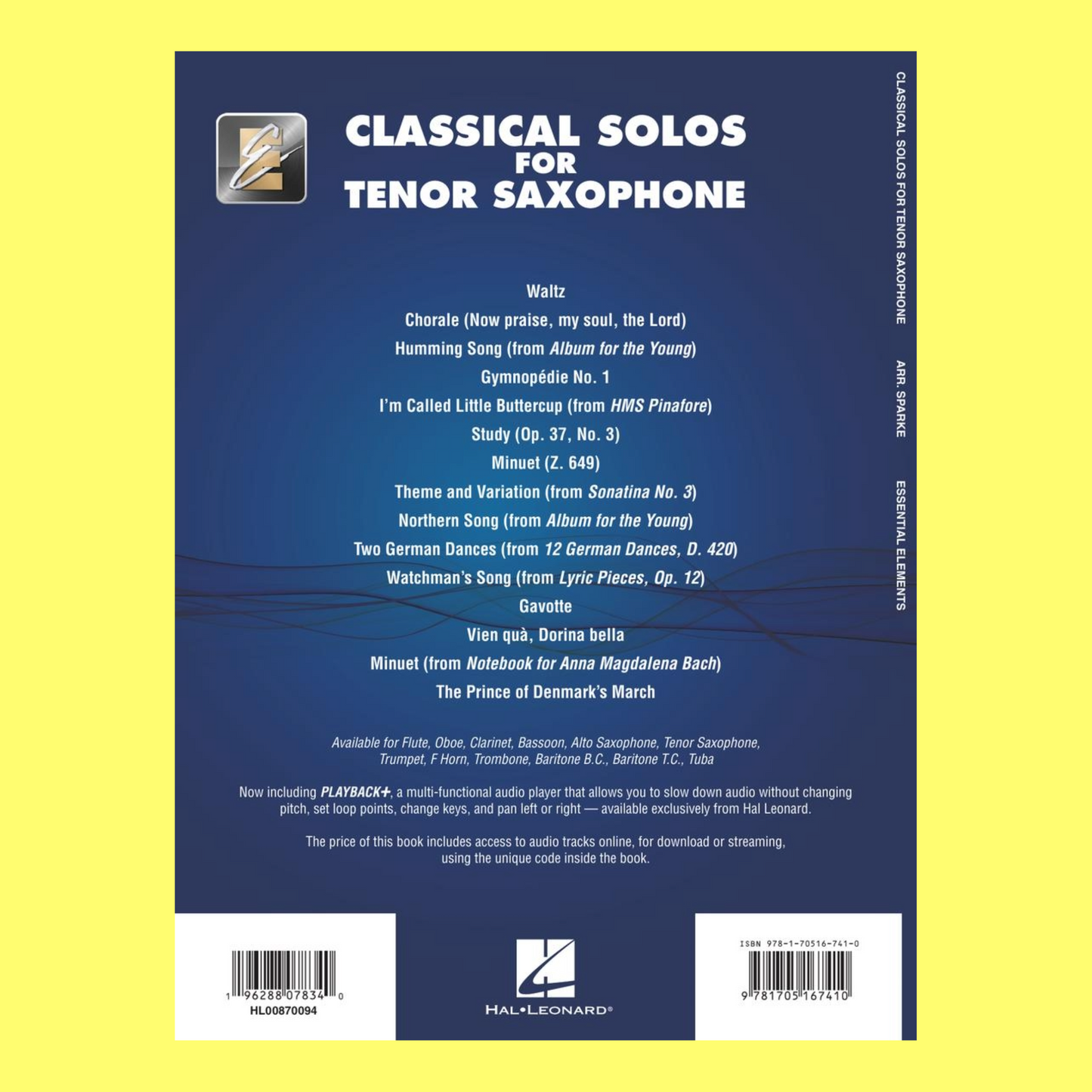 Classical Solos For Tenor Saxophone Book/Olm