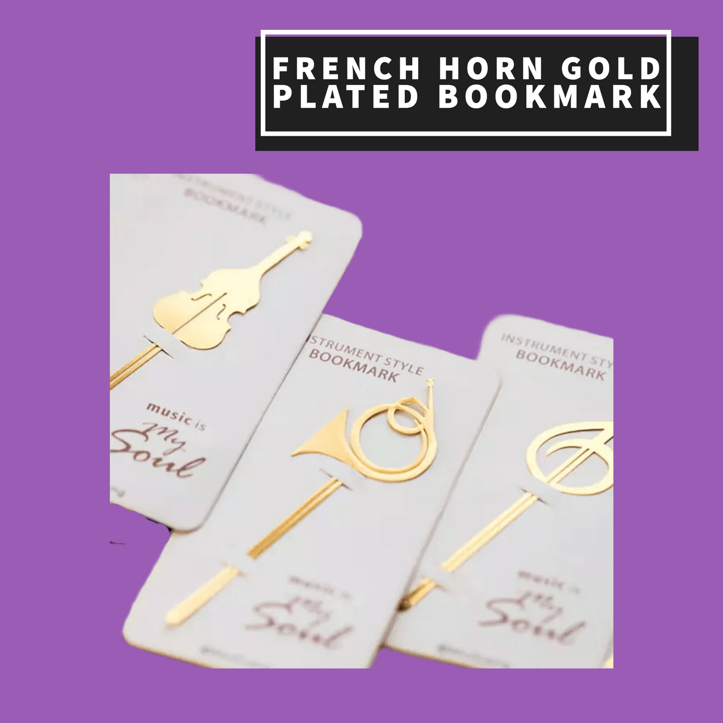 Music Themed Bookmark - French Horn