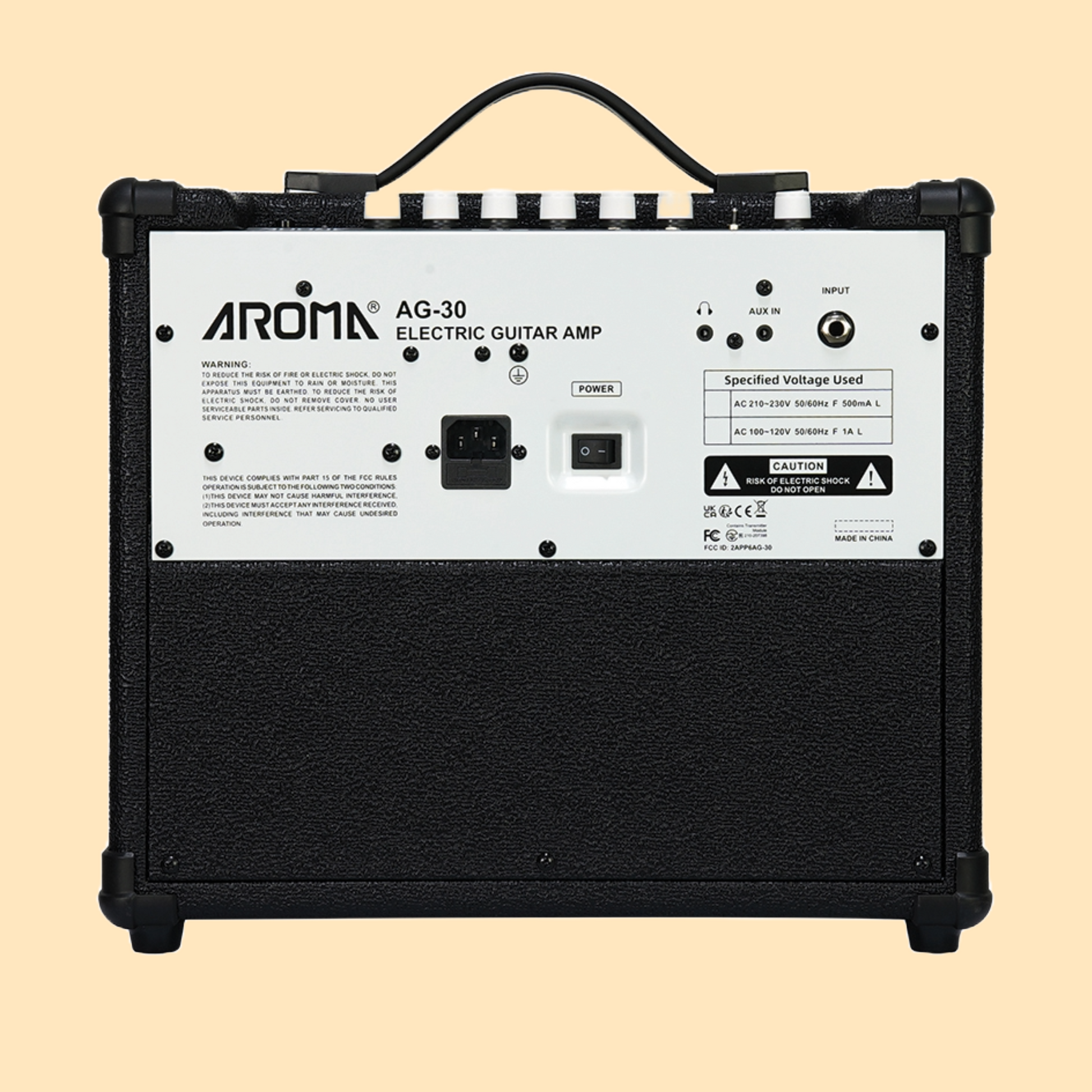 Aroma AG-30 Black 30W Electric Guitar Amplifier