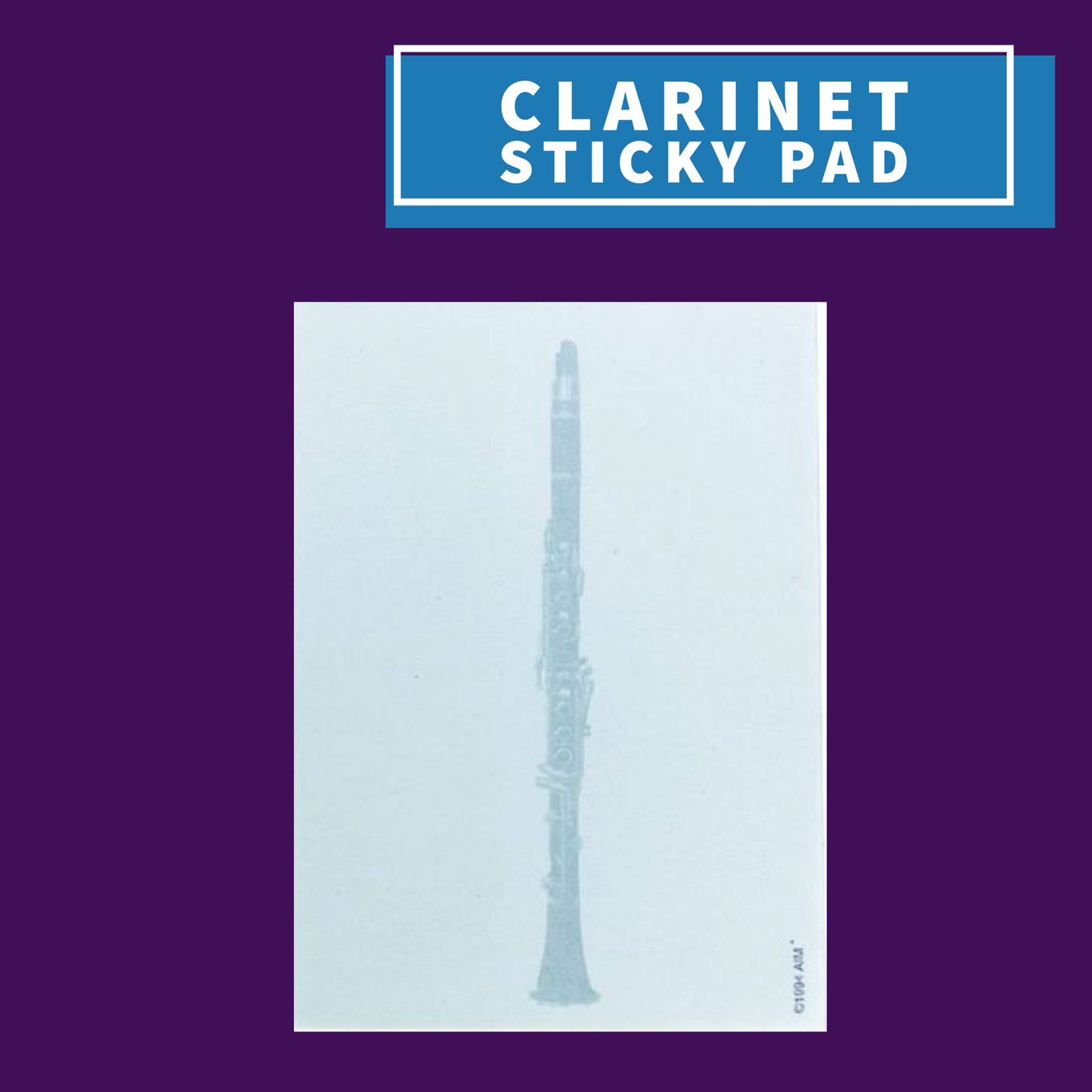 Clarinet Sticky Note Pad