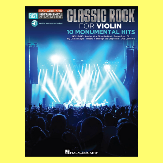 Classic Rock Violin Instrumental Play Along Book/Ola