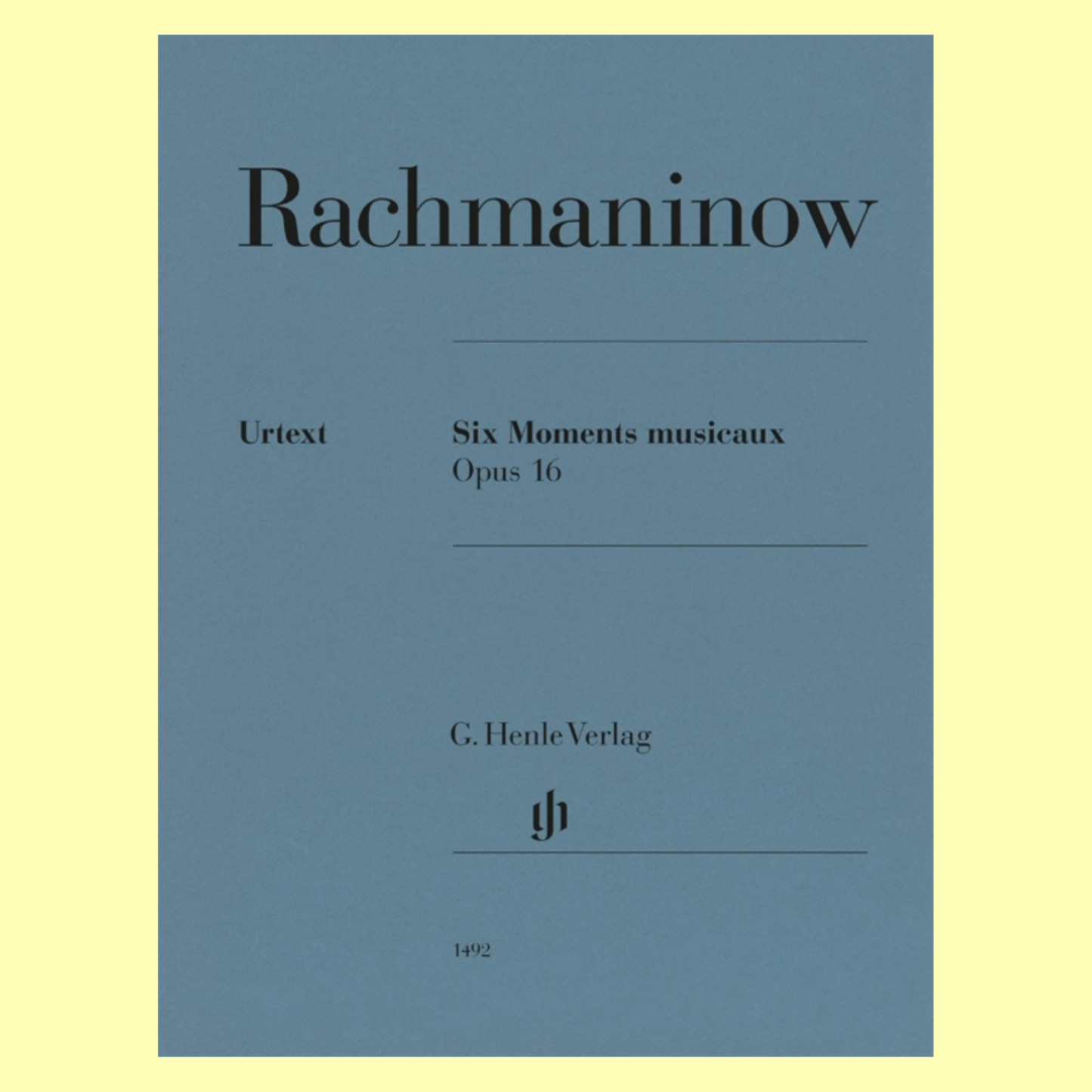 Rachmaninoff - 6 Moments Musicaux Op 16 For Piano Urtext Book