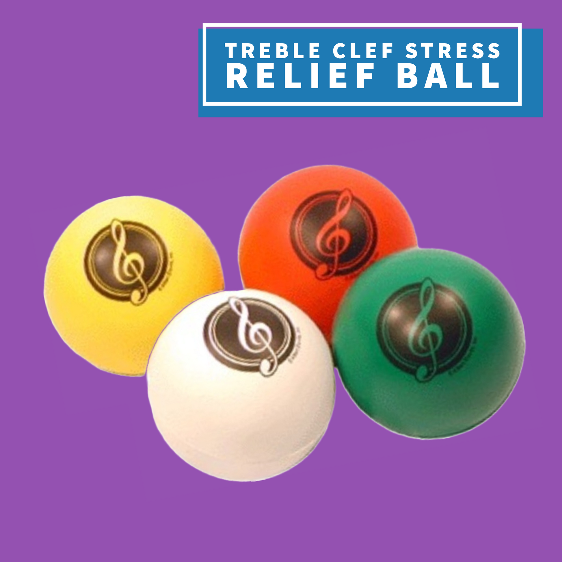 Treble Clef Stress Ball (Assorted Colours)