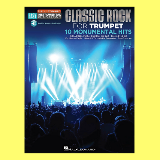 Classic Rock Trumpet Instrumental Play Along Book/Ola