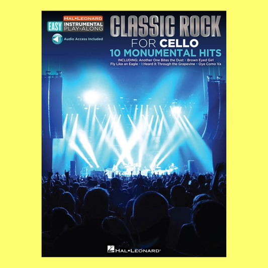 Classic Rock Cello Easy Instrumental Play Along Book/Ola