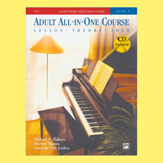 Alfred's Basic Adult All-in-One Piano Course - Book 2 (Book and Cd)