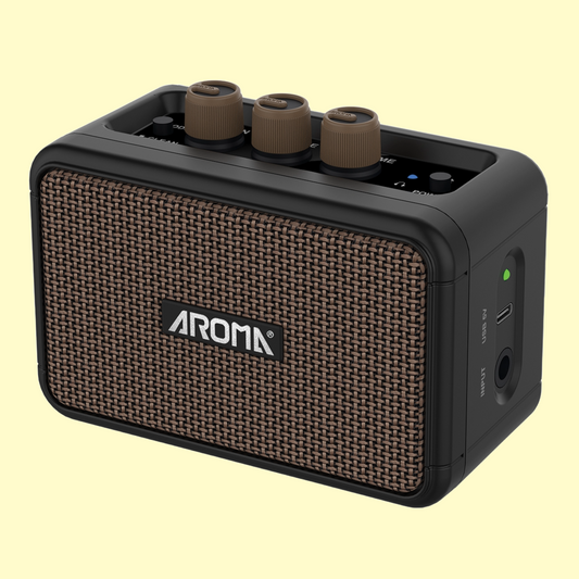 Aroma AG04BK 5W Electric Guitar Rechargeable Portable Amplifier - Black