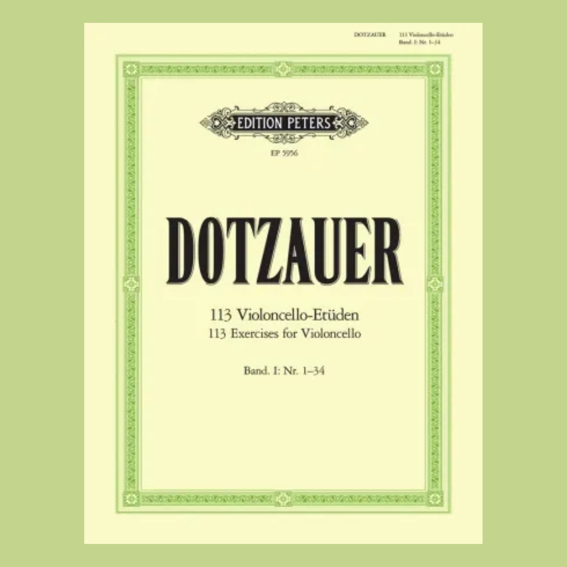 Dotzauer - 113 Exercises Volume 1 Nos 1-34 Cello Book