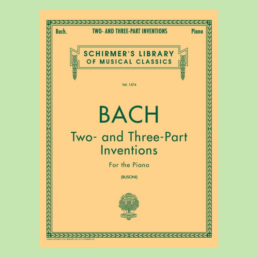 JS Bach - 2 and 3 Part Inventions For Piano Book