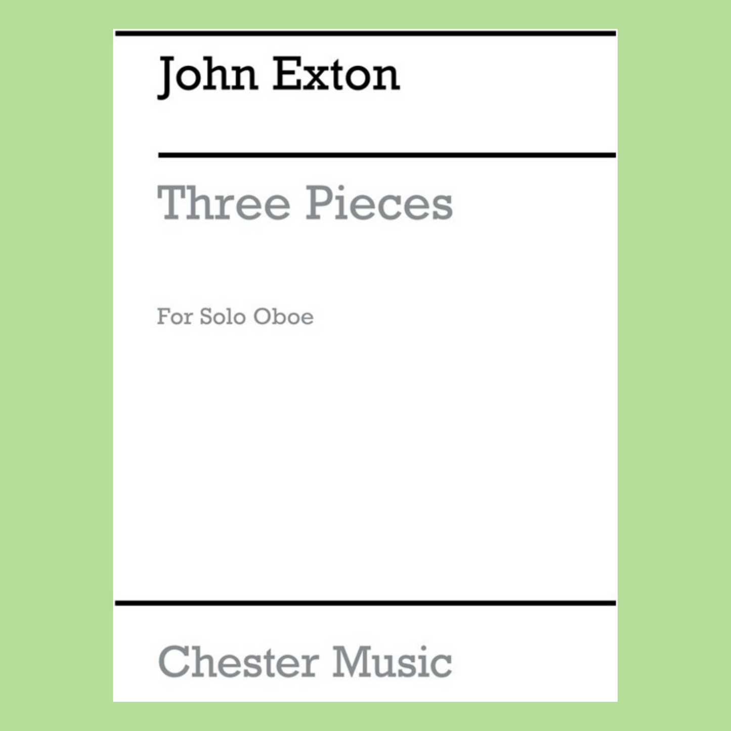 John Exton - 3 Pieces For Oboe Solo Sheet Music