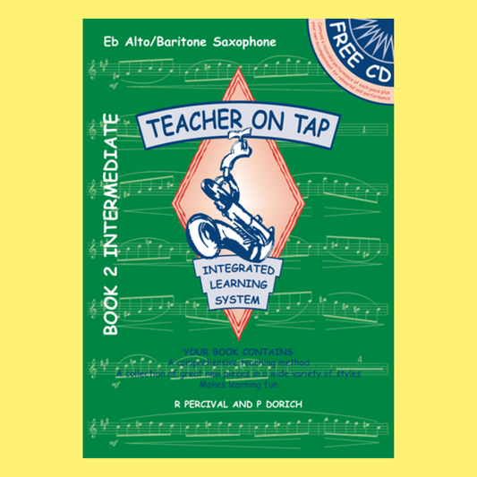 Teacher On Tap - E Flat Alto/Baritone Saxophone Book 2 (Book/CD)