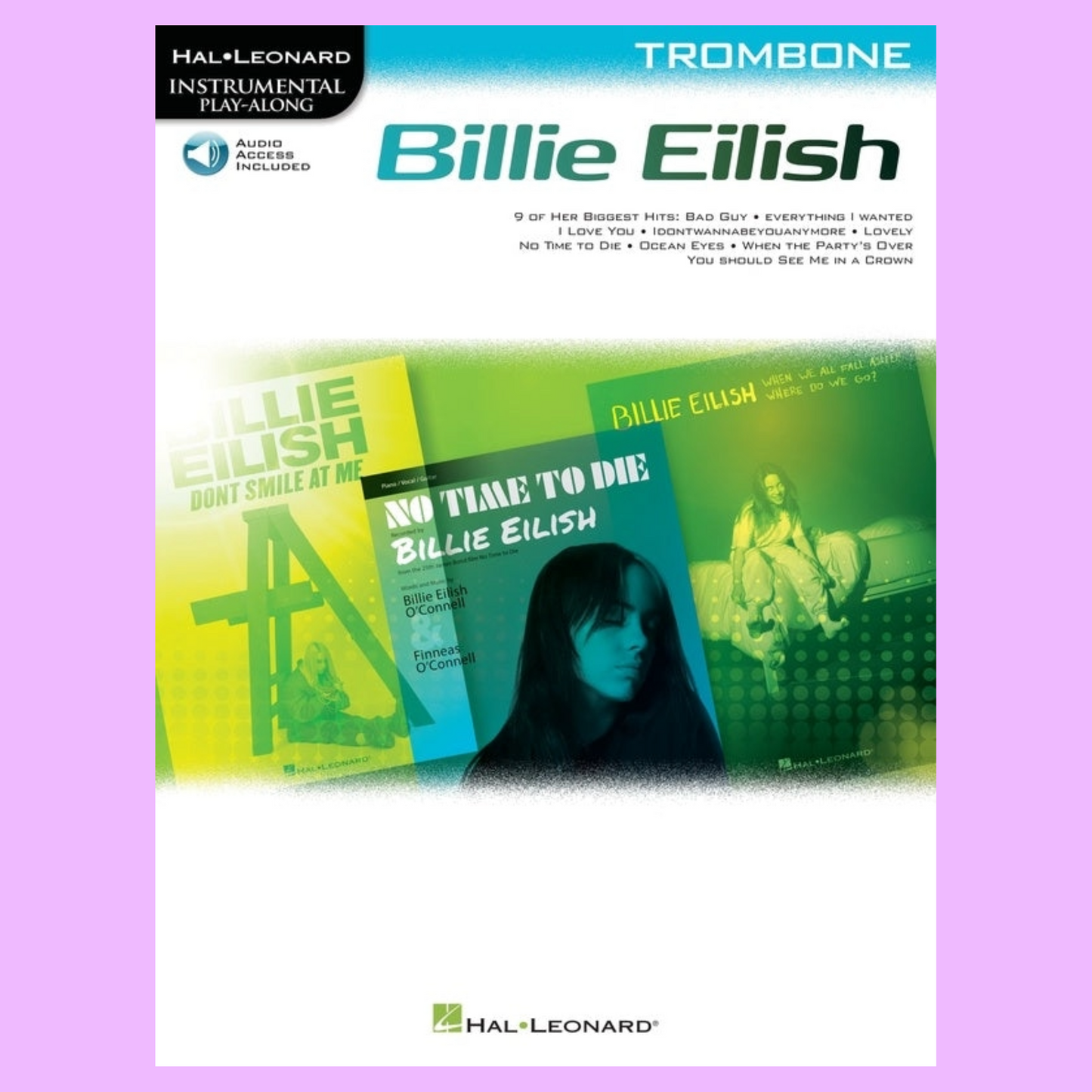 Billie Eilish For Trombone Play Along Book/Ola