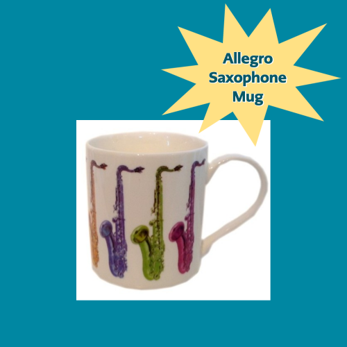 Allegro Saxophone Ceramic Mug