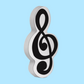 Mini Treble Clef Black and White Eraser 3 Pack (4.5cm x 2.5cm)