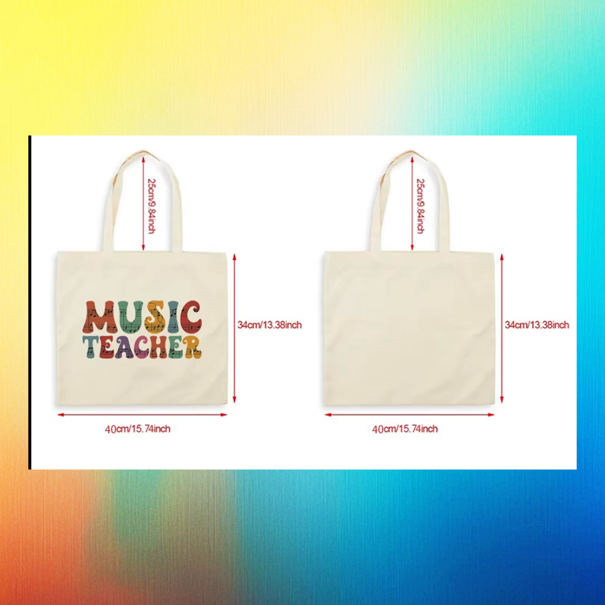 Music Teacher Tote Carry Bag (40cm x 34cm)