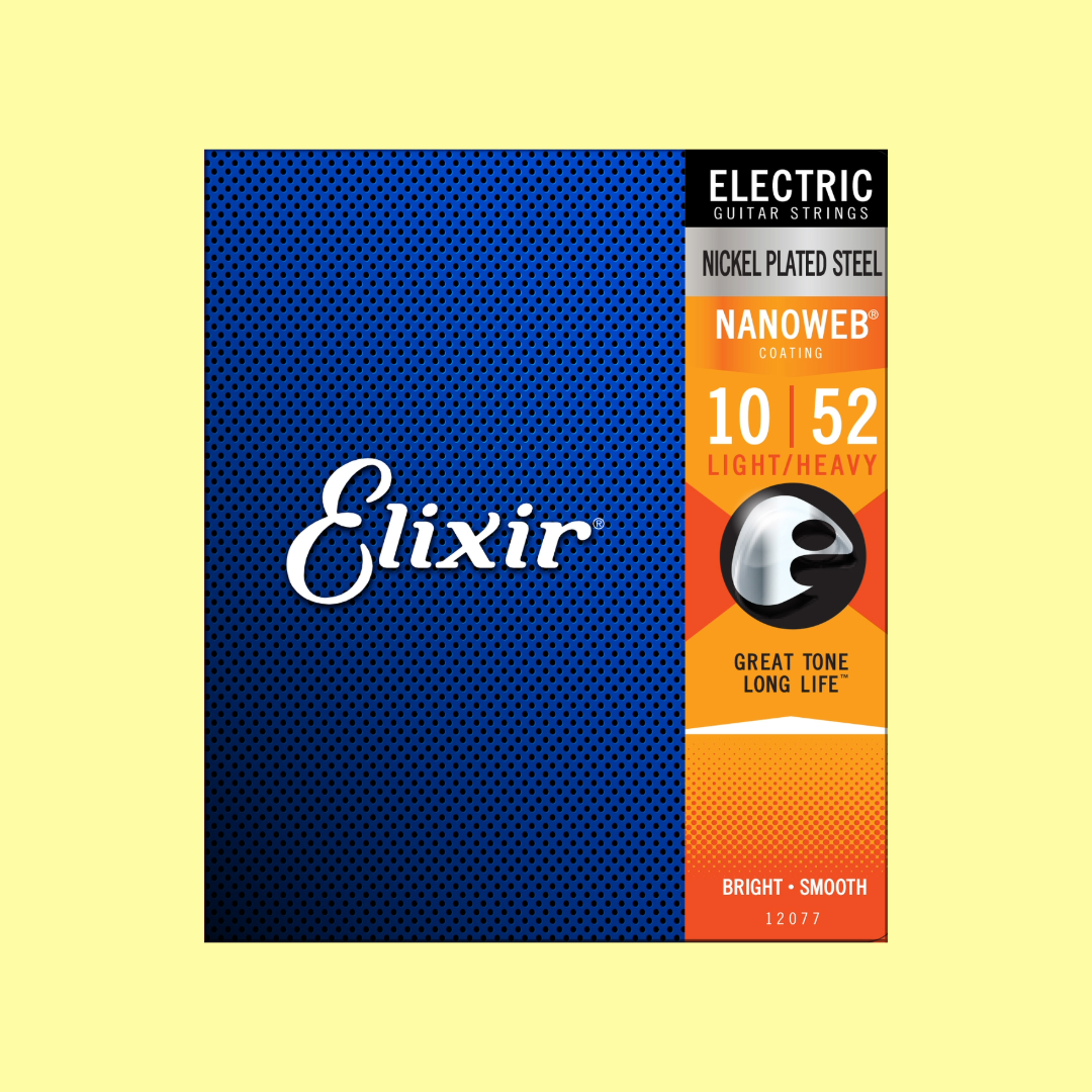 Elixir 12077 Electric Nanoweb Nickel Light-Heavy 10-52