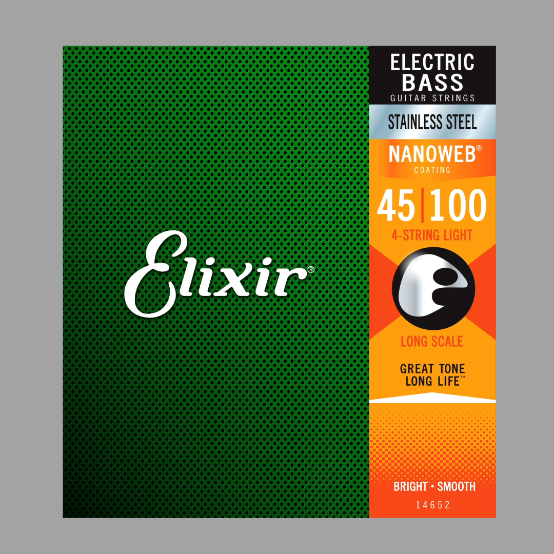 Elixir 14652 Nanoweb Bass Stainless Steel Light 45-100