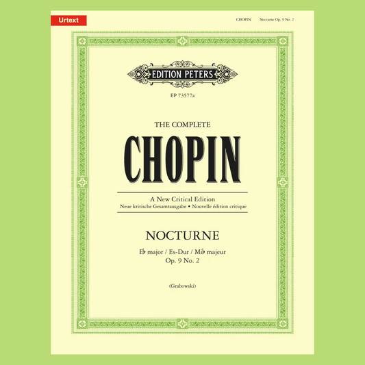 Chopin - Nocturne E Flat Major Op 9 No 2 Piano Book (Comparative Edition)