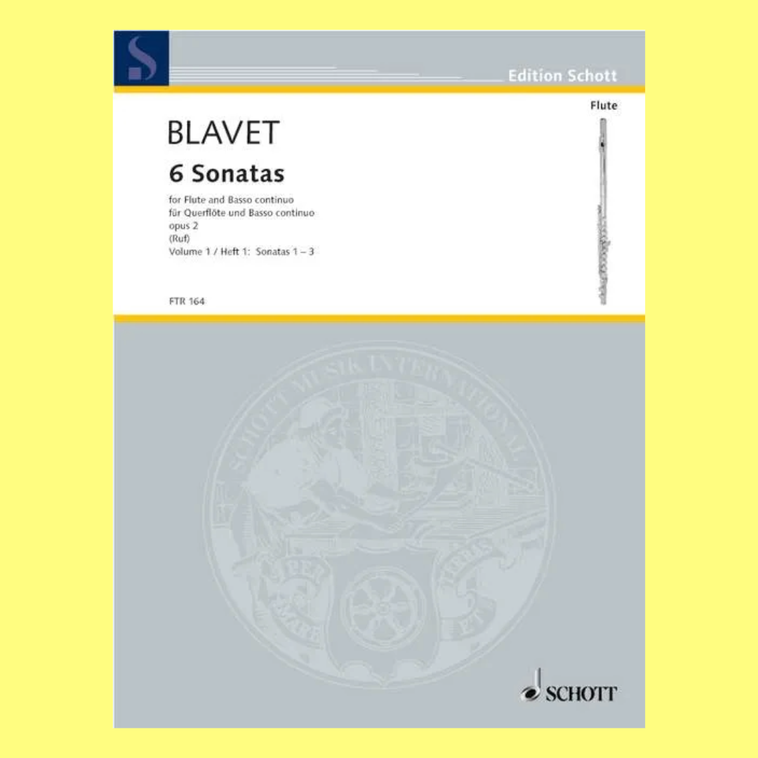 Blavet - 6 Sonatas Op 2 Vol 1 Nos 1-3 Flute/Bc