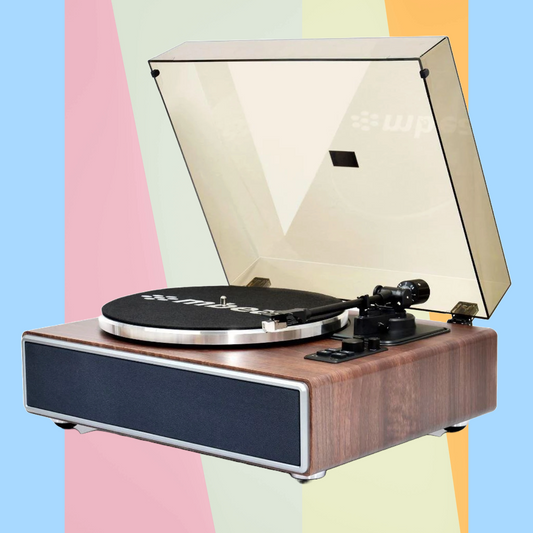 Hi-Fi Turntable with Built-In Bluetooth Receiving Speaker