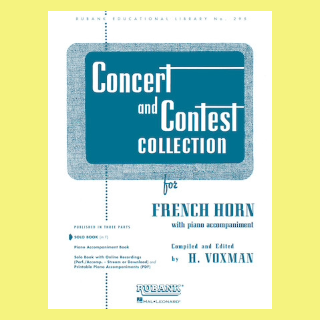 Rubank - Concert And Contest Collection French Horn Solo Part Book