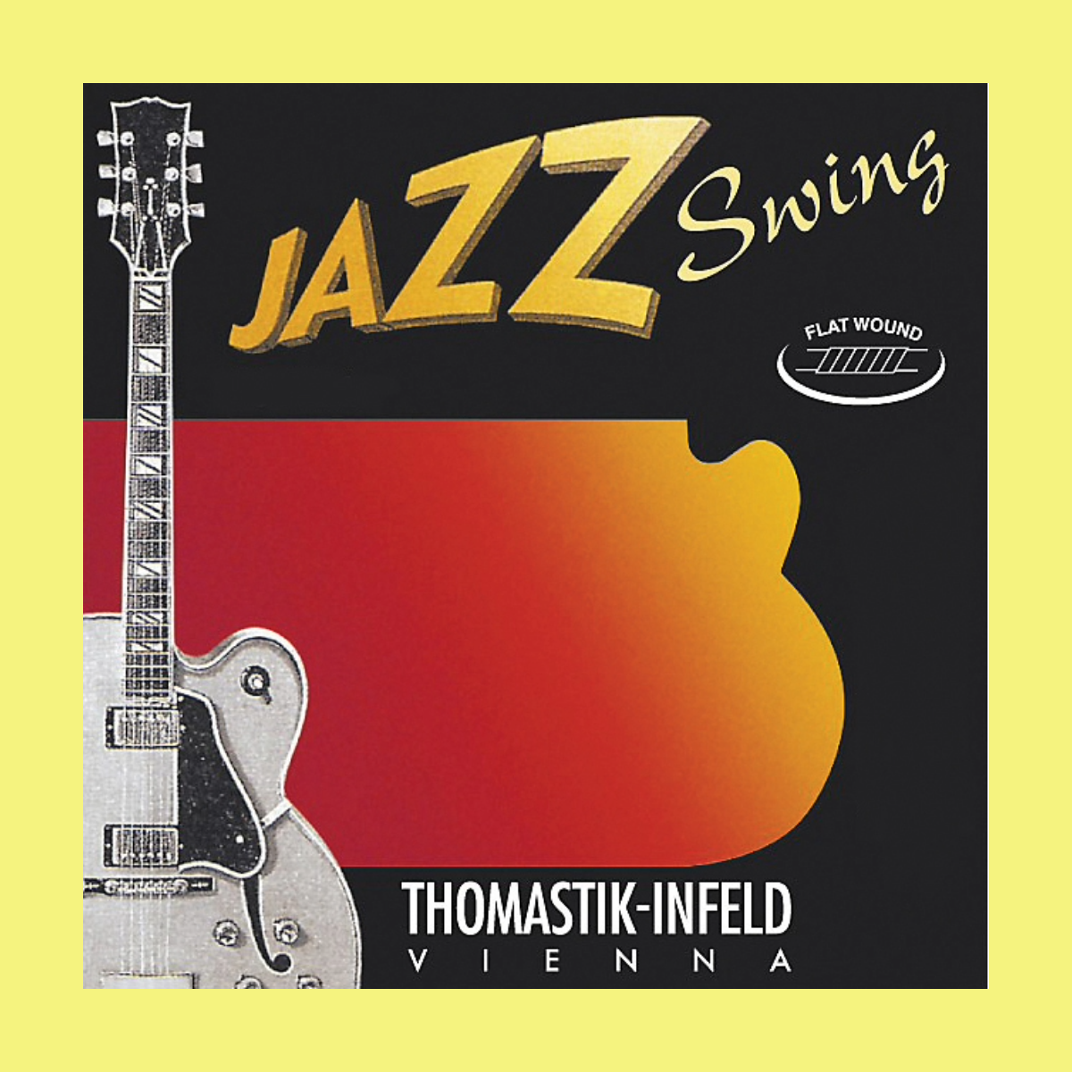 Thomastik Jazz Swing Series Electric Guitar Flatwound String Set 13/53 Tin Plated Trebles