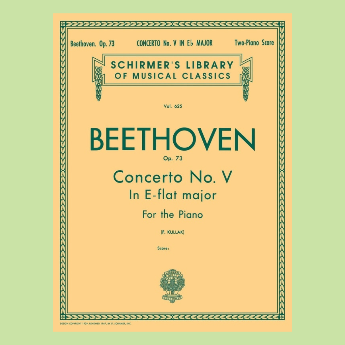 Beethoven - Concerto No.5 In E-Flat Emperor Op.73  - 2 Pianos 4 Hands Book