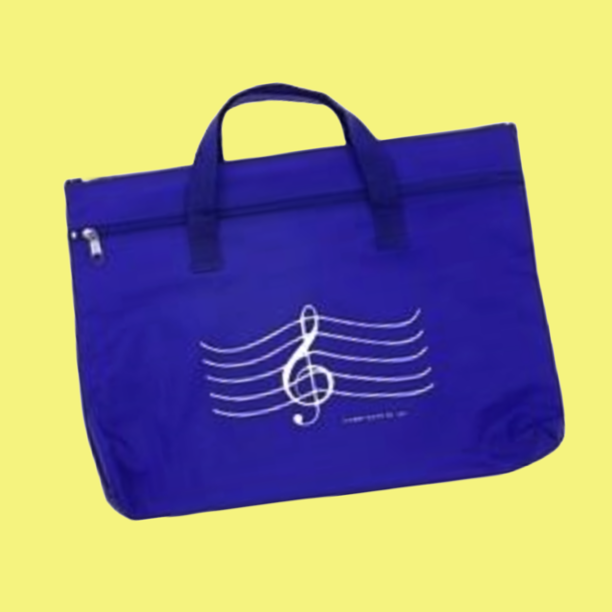 Double Zipper Music Portfolio - G Clef Design (Navy)