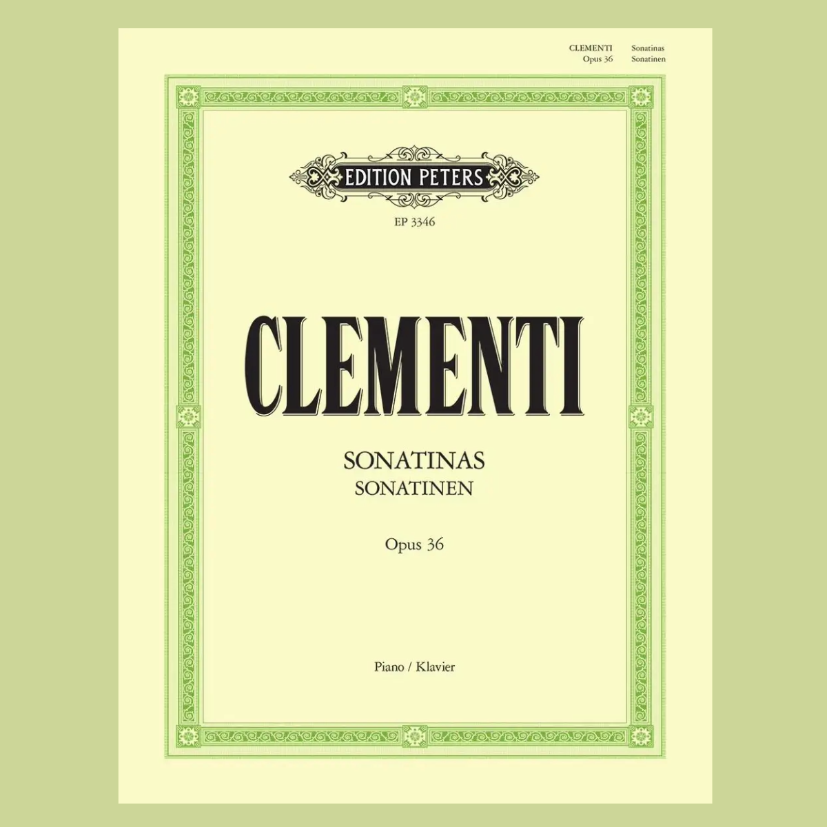 Muzio Clementi - Sonatinas Op 36 Piano Book