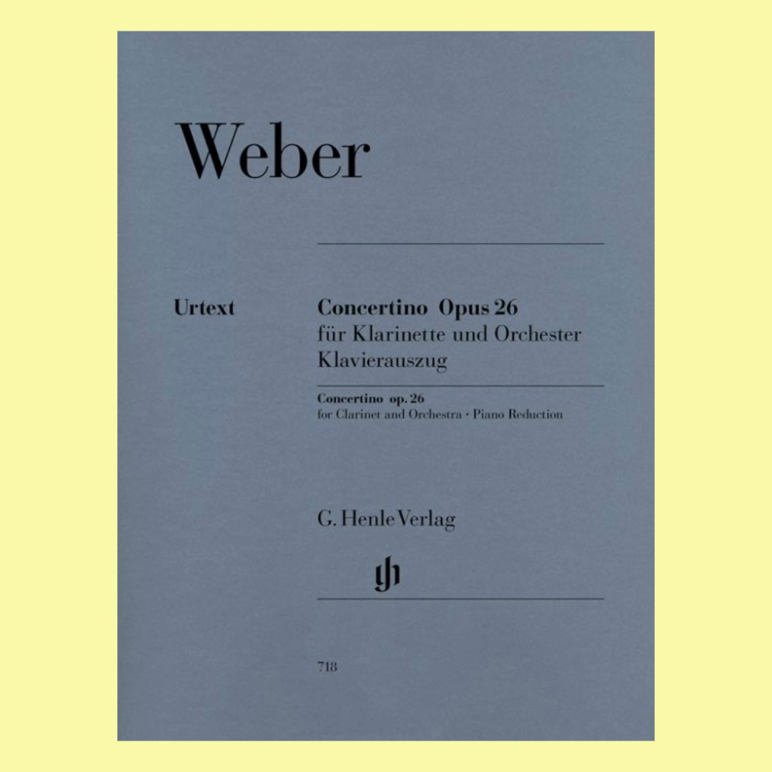 Weber - Concertino Op 26 Clarinet/Piano