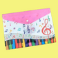 A4 Piano Keys Themed Sheet Music/Lesson Book Folders (2 Pack)