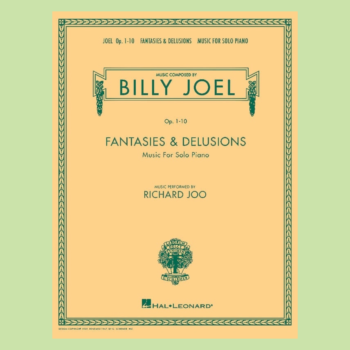 Billy Joel - Fantasies And Delusions Piano Solo Book