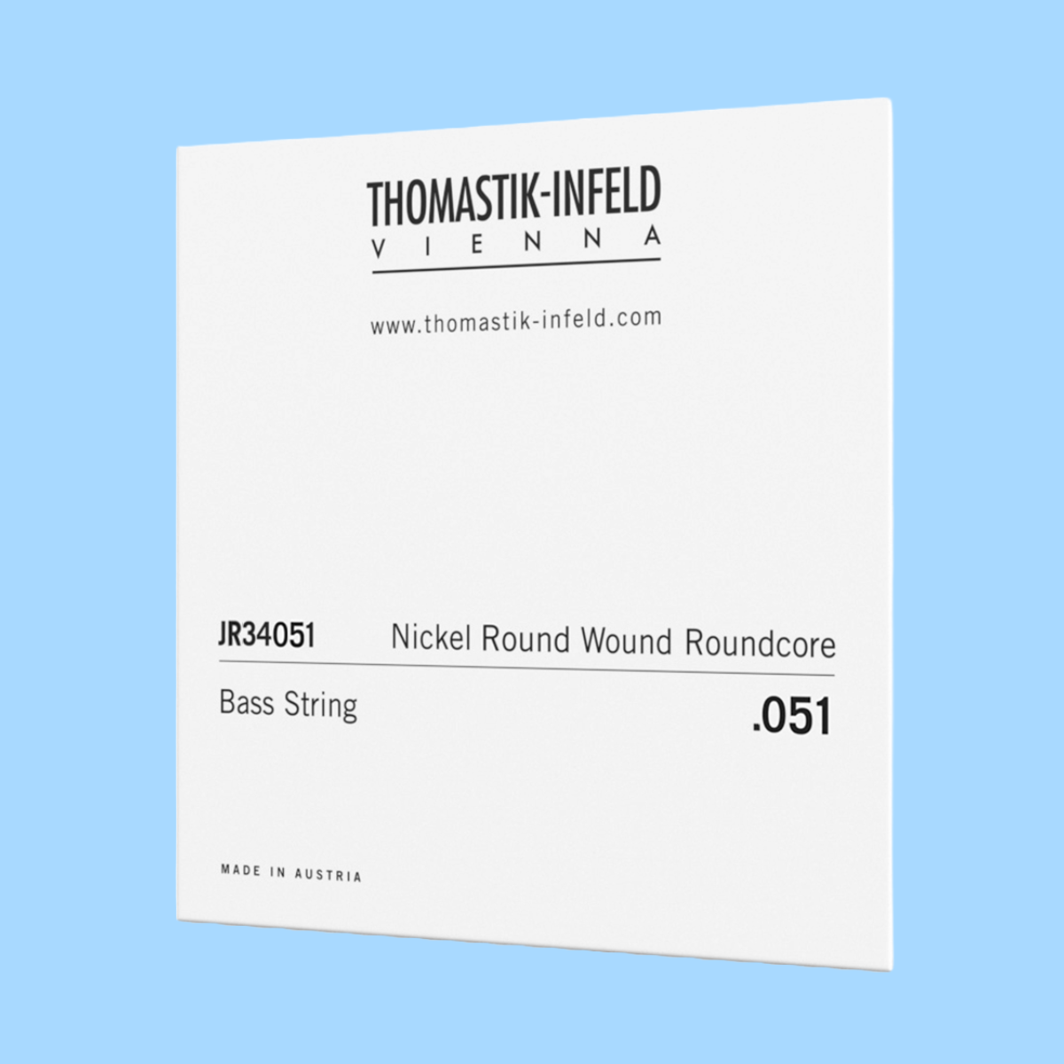 Thomastik JR340 Electric Bass Guitar Nickel Round Wound Single D String- Gauge 0.051