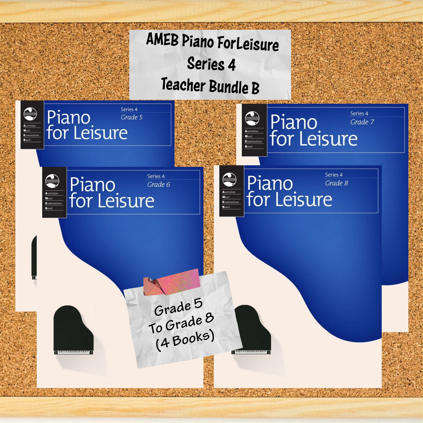 AMEB Piano For Leisure Series 4 - Teacher Pack B - (Grade 5-8) 4 Books