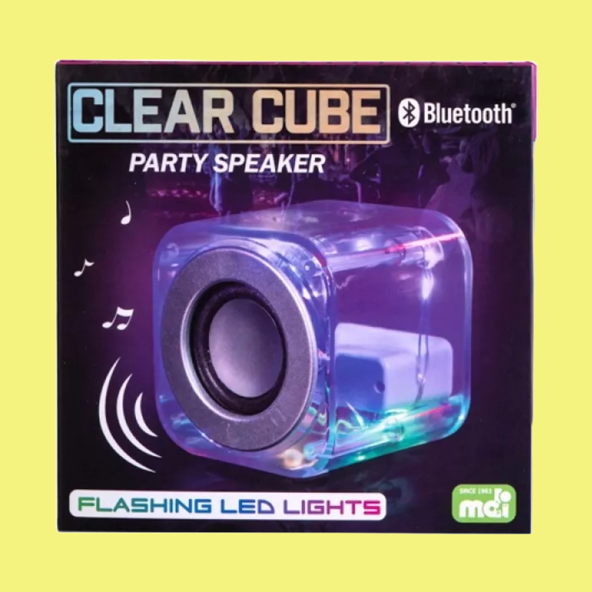 Light Up Bluetooth Speaker - Clear Cube