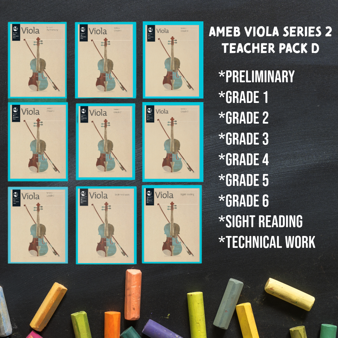 Viola Series 2 - Teacher Pack D (Preliminary to Grade 6 + Technical & Sight Reading ) x 9 Books