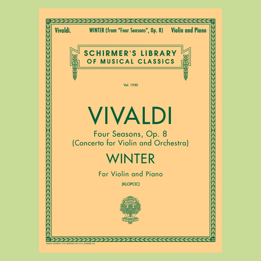 Vivaldi - Winter From The Seasons Violin with Piano Accompaniment Book