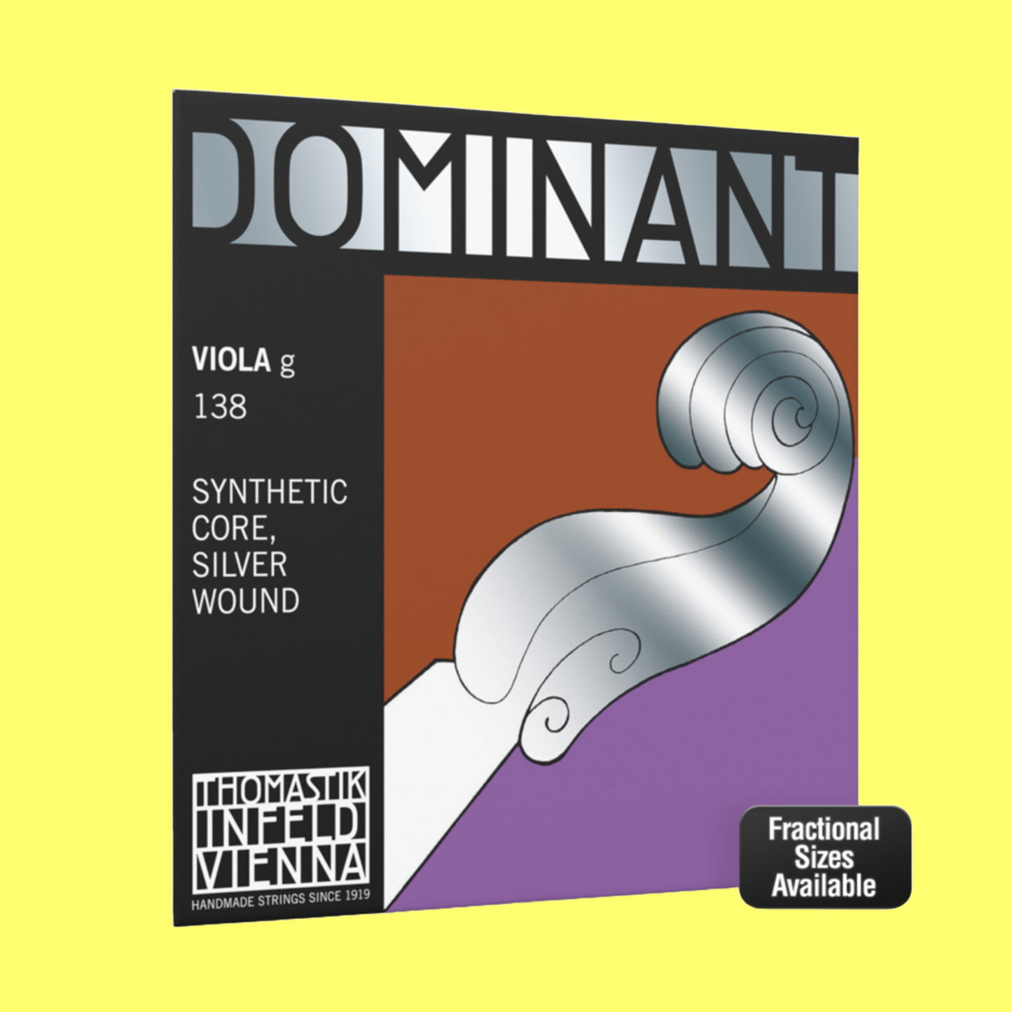 Thomastik 138.3/4 Dominant Viola 3/4 'G' Single String Synthetic/Silver