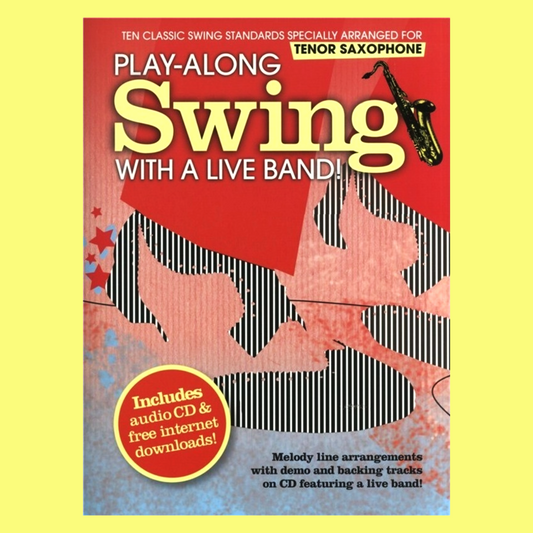 Play-Along Swing With A Live Band Tenor Sax Bk/Cd