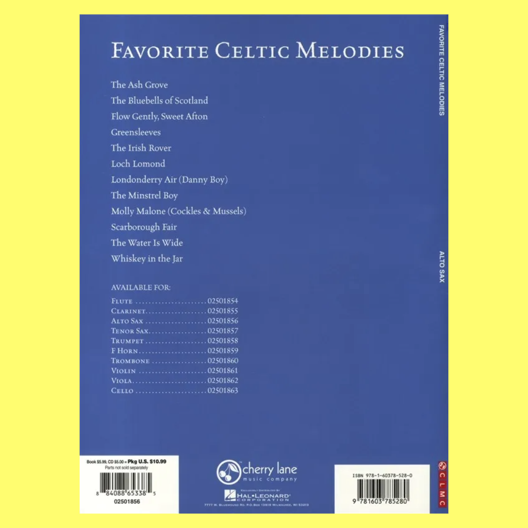 Favorite Celtic Melodies Bk/Cd Alto Sax