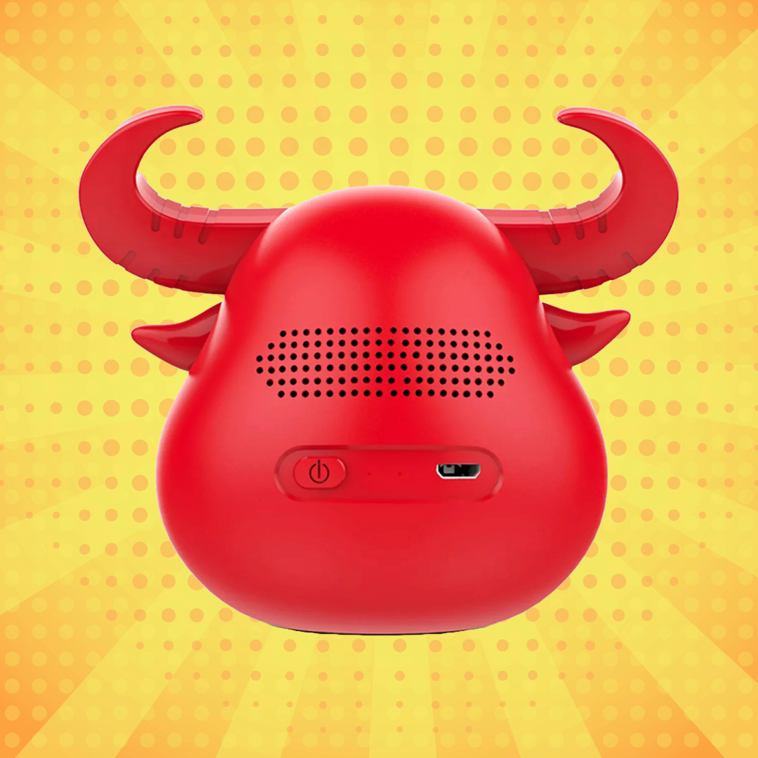 Fitsmart Bluetooth Animal Face Speaker Portable Wireless Stereo Sound - Red